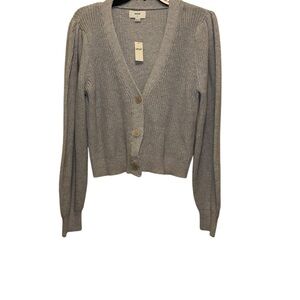 Aerie Gray Button-Up Cardigan